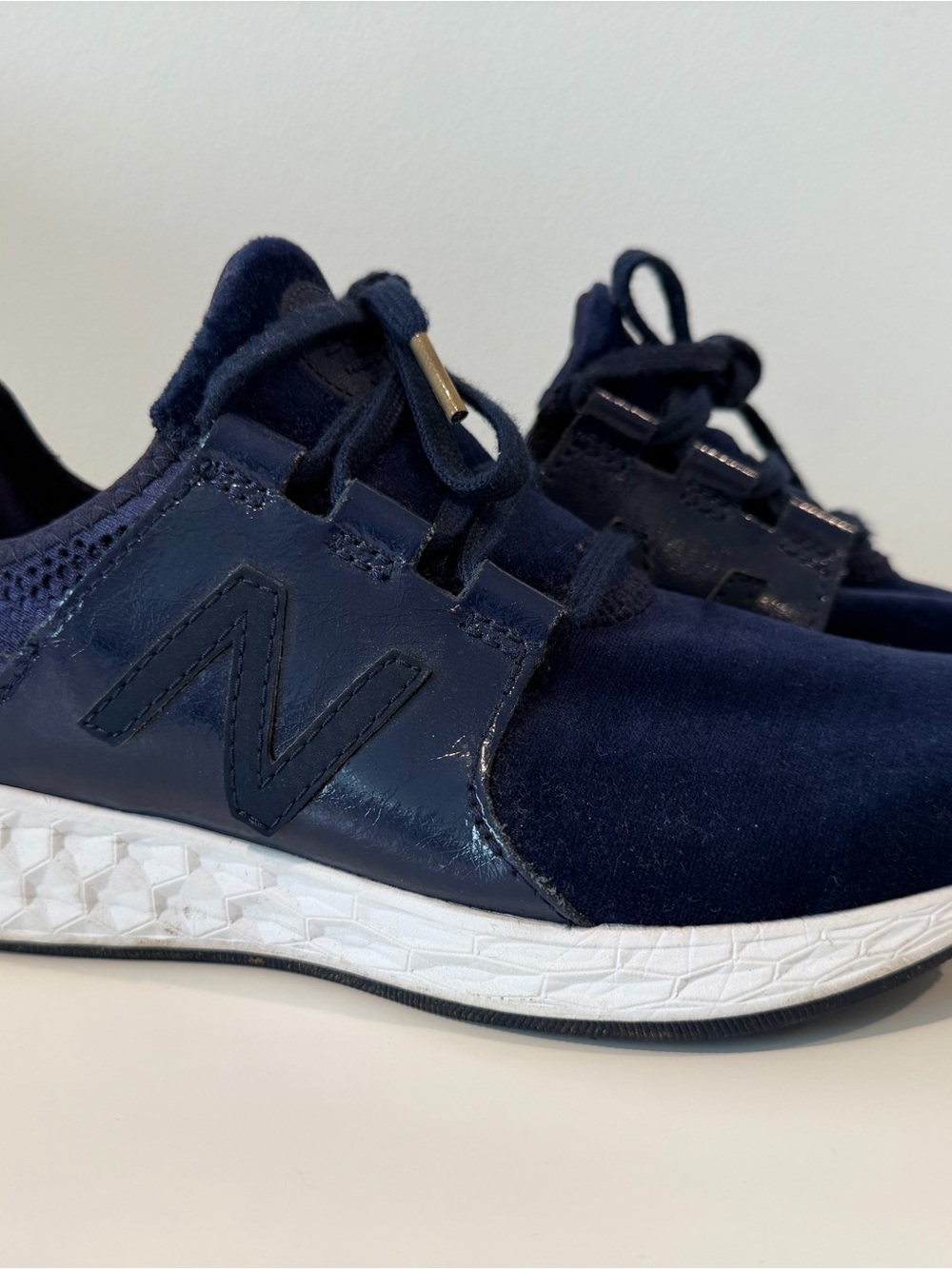 New Balance Kids Navy and White Athletic Sneakers